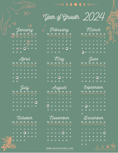 Year of Growth Digital Calendar 2024